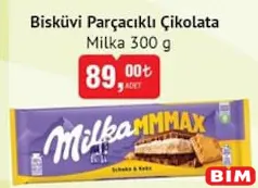 MİLKA BİSKÜVİ PARÇACIKLI ÇİKOLATA 300 G